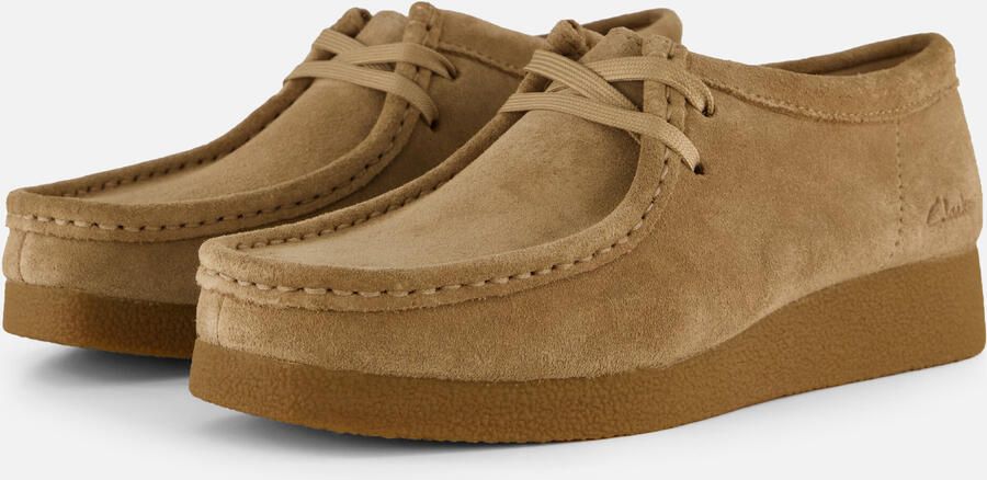 Clarks WALLABEE~EVO~SH~~~~~~~~~~~~~~~ Dames veterschoenen Wit beige