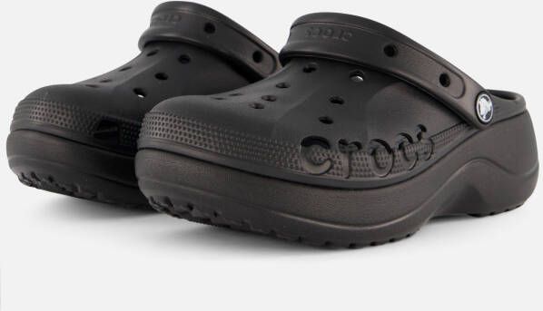 Crocs Baya Platform Clogs Slippers zwart