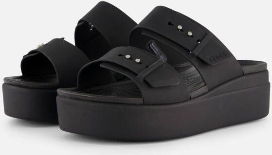 Crocs Zwarte Brooklyn Buckle Dames Sandalen Black Dames