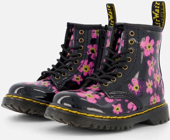 Dr. Martens 1460 Pansy Fayre Veterboots zwart