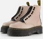 Dr. Martens Zwarte dameslaarzen met verwijderbare rits en gele stiksels Beige Dames - Thumbnail 1