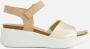 ECCO Flowt Wedge Cork Sandalen beige Nubuck Dames - Thumbnail 3