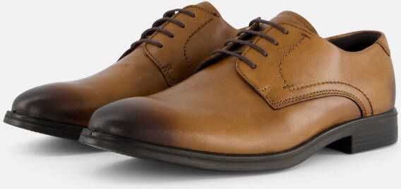 ECCO Melbourne veterschoenen cognac Leer