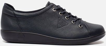 ECCO Soft Classic leren dames veterschoenen Blauw Echt leer Uitneembare zool