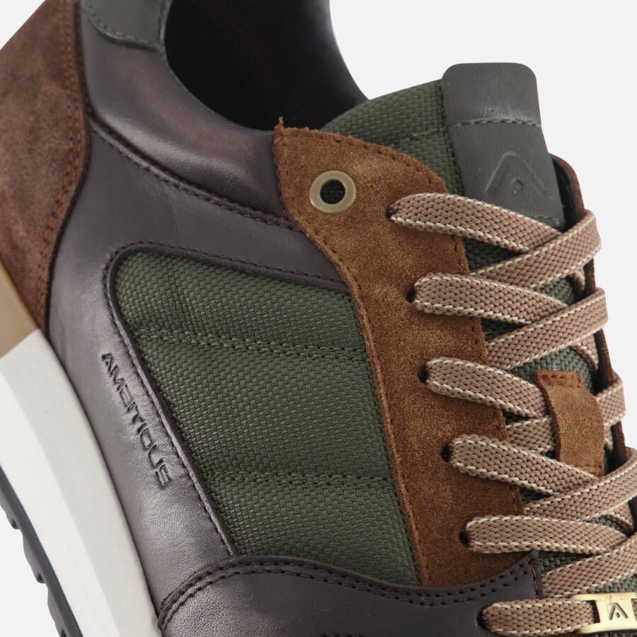 Ambitious Grizz Khaki Sneakers groen Leer