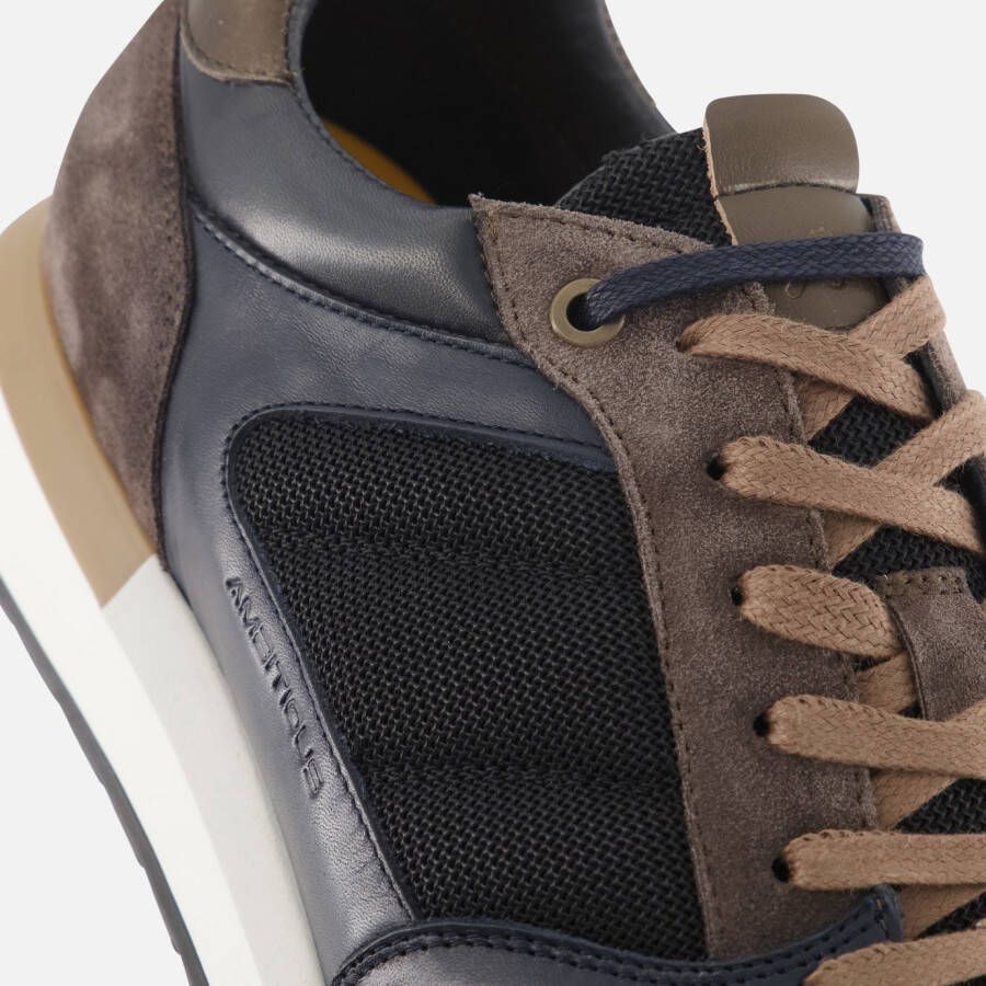 Ambitious Grizz Navy Sneakers blauw Leer