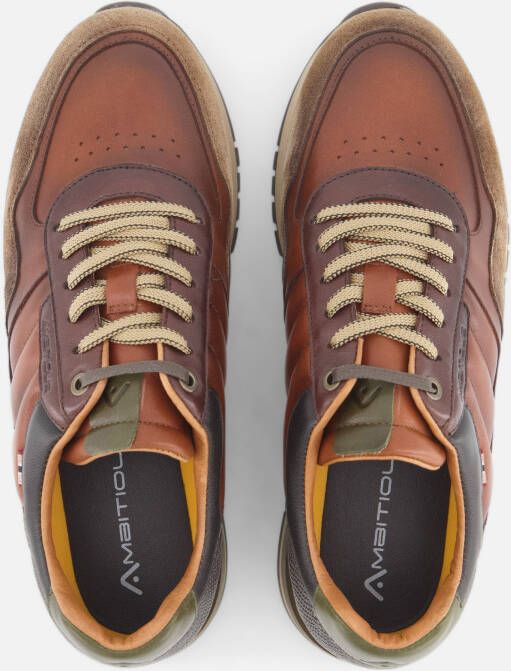 Ambitious Temple Sneakers cognac Leer