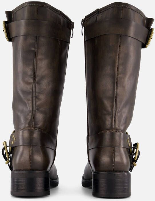 Ann Rocks Hoge Biker boots bruin Synthetisch