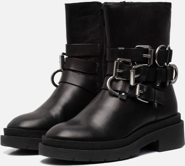 Ann Rocks Biker boots zwart Leer