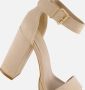 Ann Rocks Sandalen met hak beige Textiel - Thumbnail 5