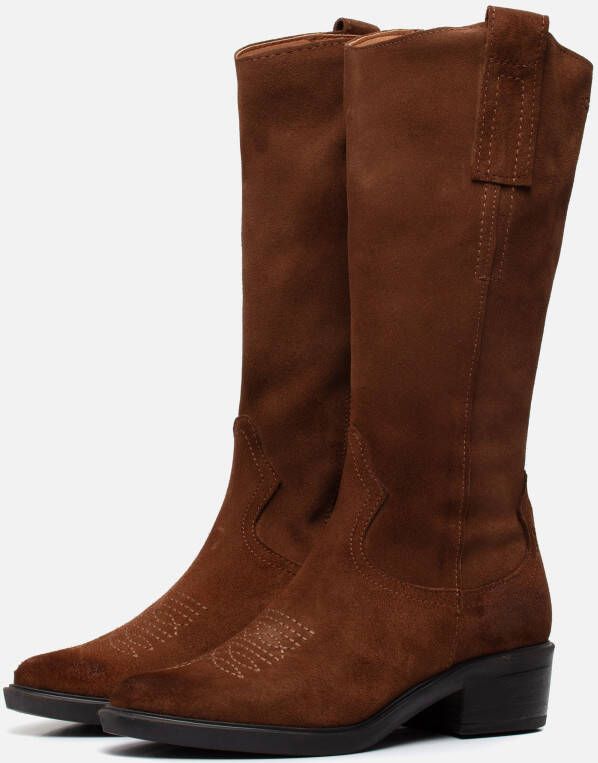 Aqa Cowboylaarzen cognac Suede