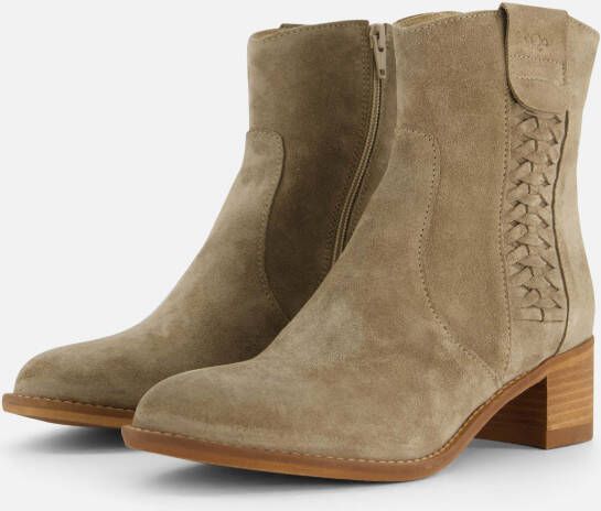 Aqa Enkellaarsjes taupe Suede