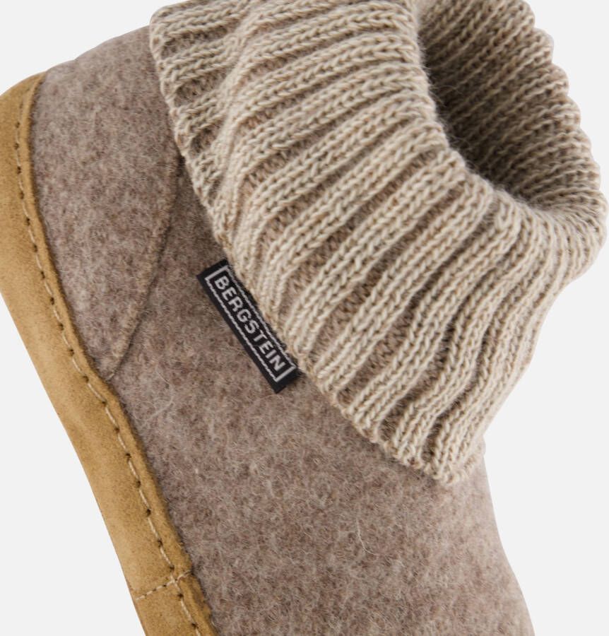 Bergstein Cozy Lux Pantoffels beige Textiel