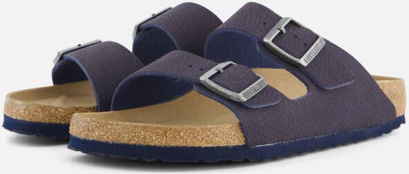 Birkenstock Arizona Slippers blauw Suede