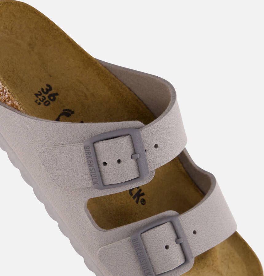 Birkenstock Arizona Slippers grijs Imitatieleer