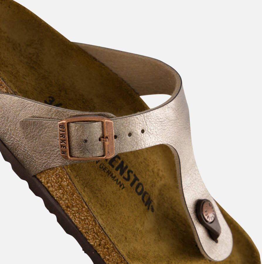 Birkenstock Gizeh Slippers brons Imitatieleer