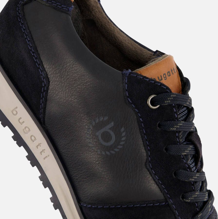 Bugatti Cirino Sneakers blauw Leer