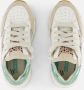 BunniesJR 225462-403 Meisjes Lage Sneakers Zilver Beige Groen Leer Veters - Thumbnail 4