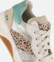 BunniesJR 225462-403 Meisjes Lage Sneakers Zilver Beige Groen Leer Veters - Thumbnail 6