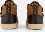 BunniesJR 224755-513 Jongens Hoge Sneakers Bruin Leer Klittenband - Thumbnail 5