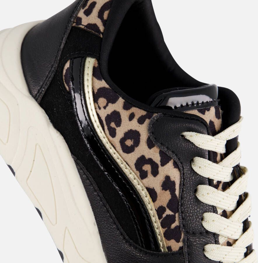 Cellini Cellnini Leopard Sneakers zwart Textiel