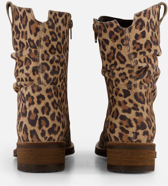 Cellini Leopard Plooi Enkellaarsjes bruin Leer