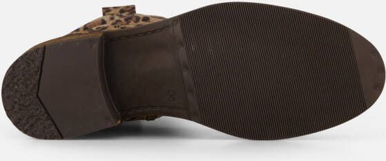 Cellini Leopard Plooi Enkellaarsjes bruin Leer