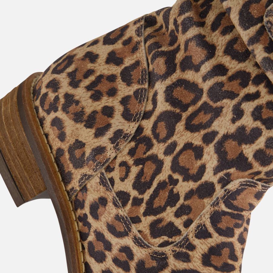 Cellini Leopard Plooi Enkellaarsjes bruin Leer