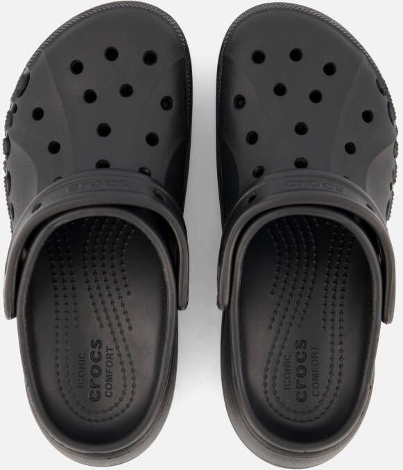 Crocs Baya Platform Clogs Slippers zwart