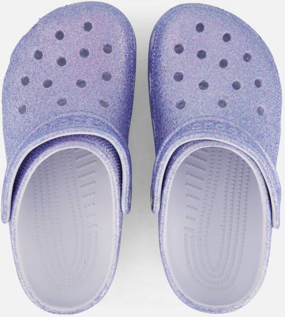 Crocs Classic Glitter Clog Slippers paars