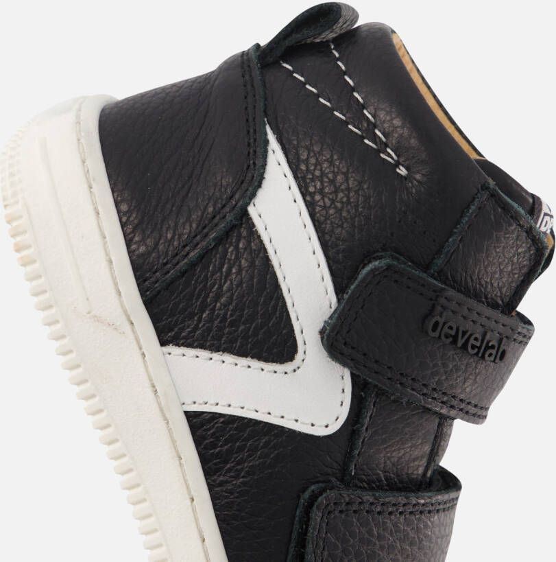 Develab Cut Velcro Sneakers zwart Leer