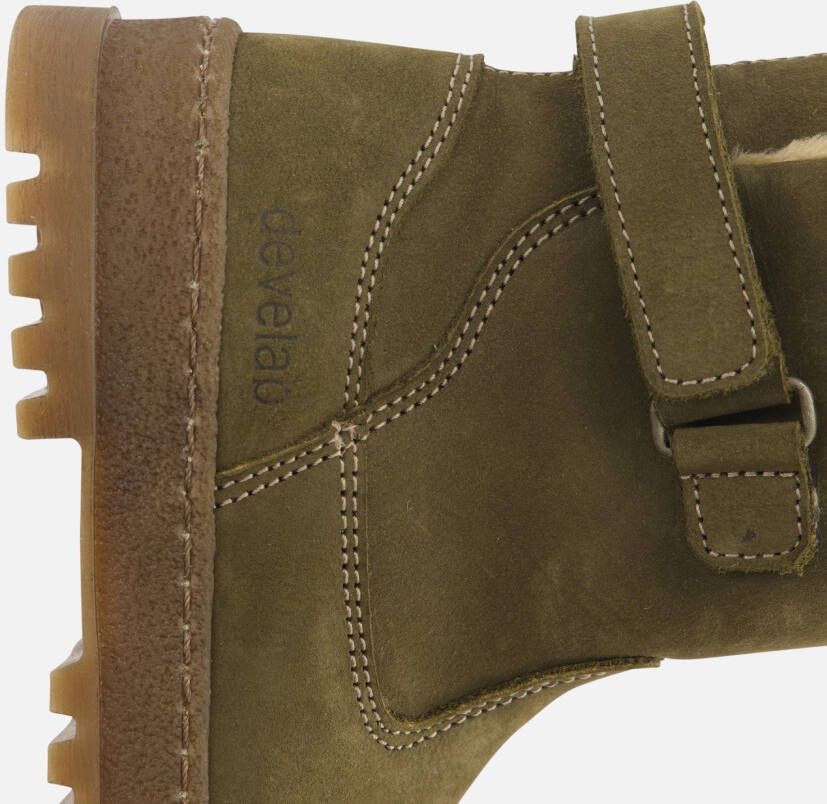 Develab Enkellaarsjes groen Nubuck