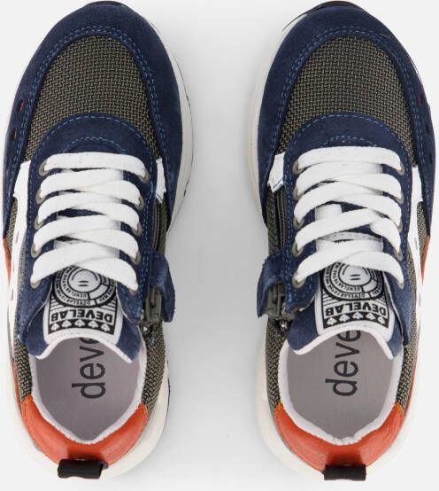 Develab Low Cut Sneakers blauw Leer