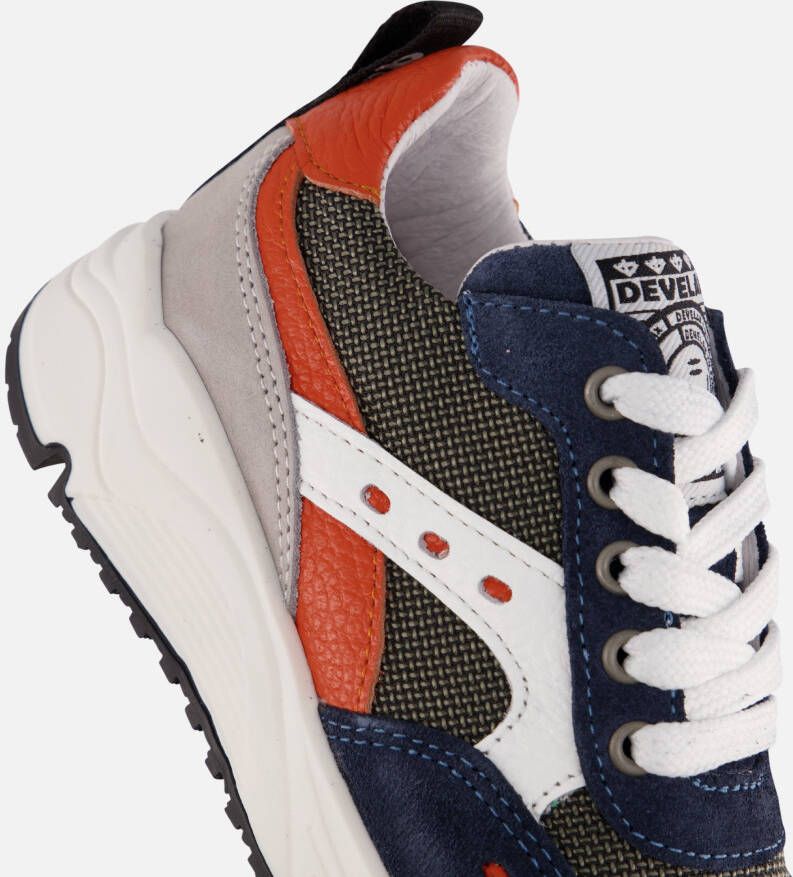 Develab Low Cut Sneakers blauw Leer