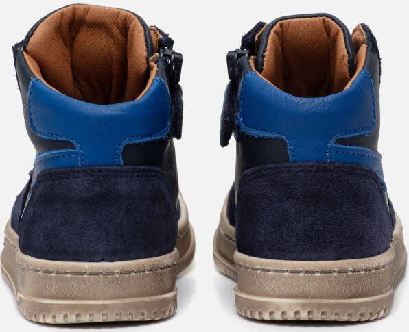 Develab Mid Cut Sneakers blauw Leer