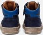 Develab Mid Cut Sneakers blauw Leer Heren - Thumbnail 4