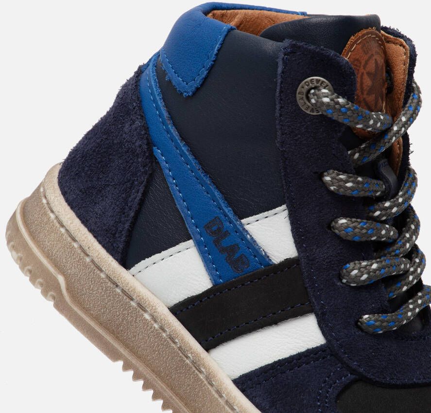 Develab Mid Cut Sneakers blauw Leer