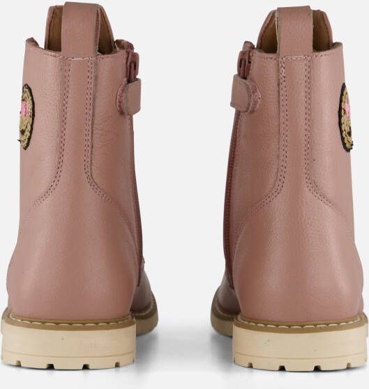 Develab Smiley Veterboots roze Leer