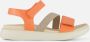 ECCO Flowt W Strap Sandalen oranje Leer Dames - Thumbnail 11