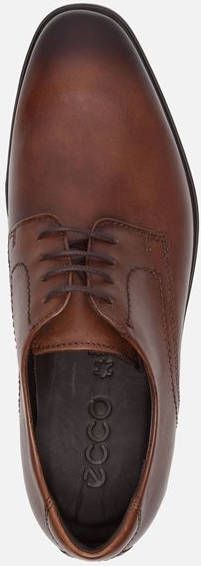 ECCO Melbourne veterschoenen cognac Leer