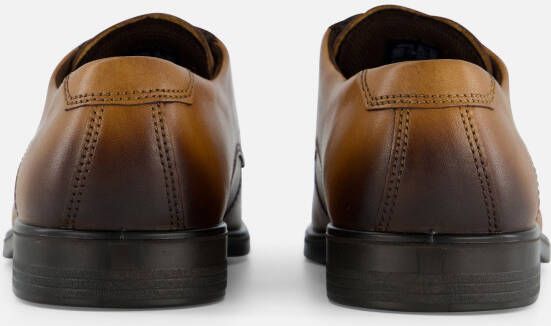 ECCO Melbourne veterschoenen cognac Leer