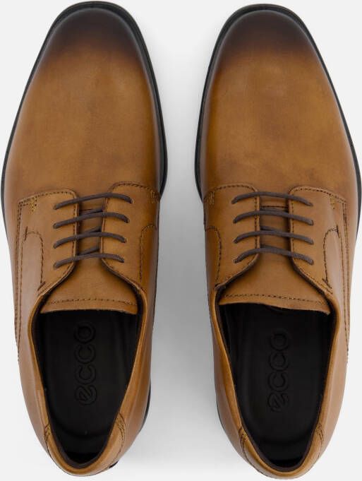 ECCO Melbourne veterschoenen cognac Leer