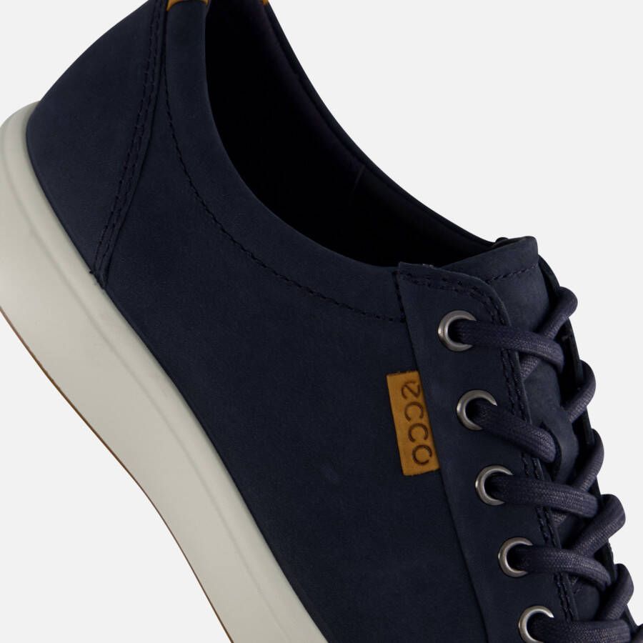 ECCO Soft 7 M Lace up Sneakers blauw Nubuck