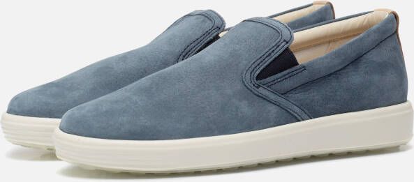 ECCO Soft 7 W Sneakers blauw Nubuck