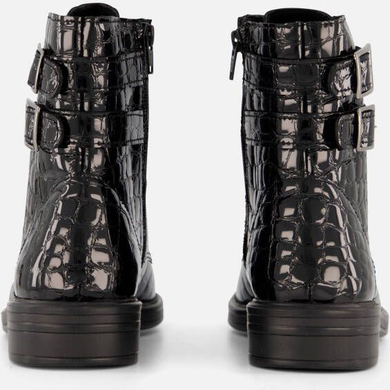 Feyn Brooke Veterboots zwart Lak