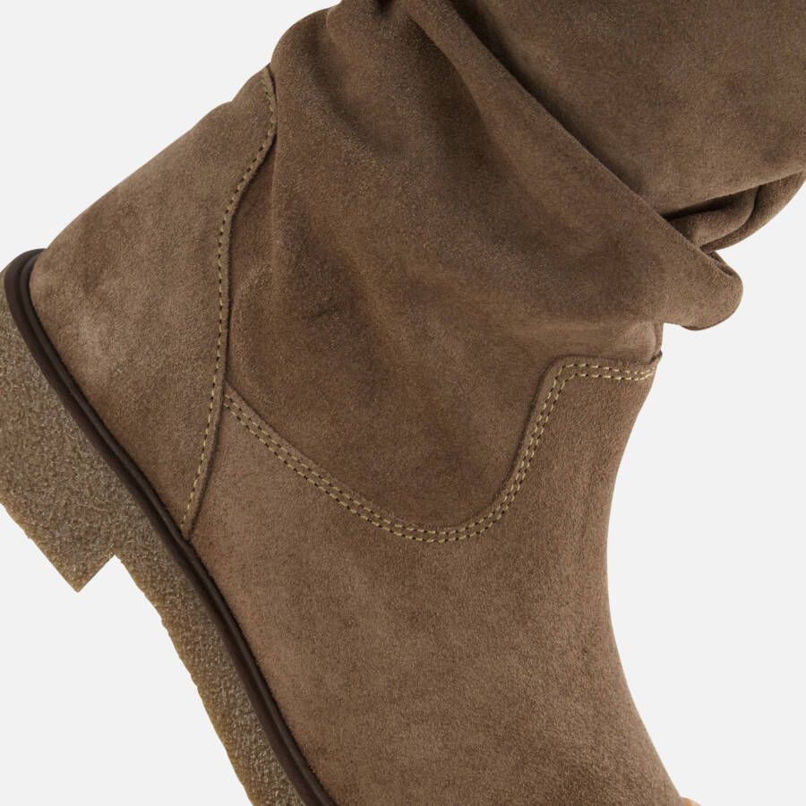 Feyn Giulia Plooi Enkellaarsjes taupe Suede