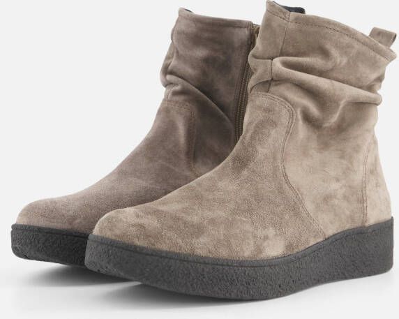 Feyn Enkellaarsjes taupe Suede