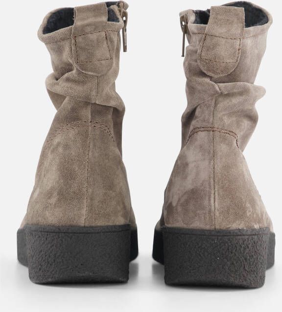 Feyn Enkellaarsjes taupe Suede