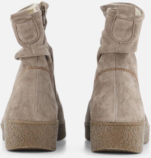 Feyn Marina Enkellaarsjes taupe Suede