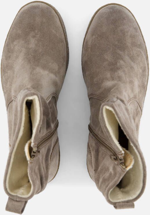 Feyn Marina Enkellaarsjes taupe Suede